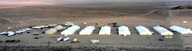 Aerial Photograph of Showering and Laundry Facilities